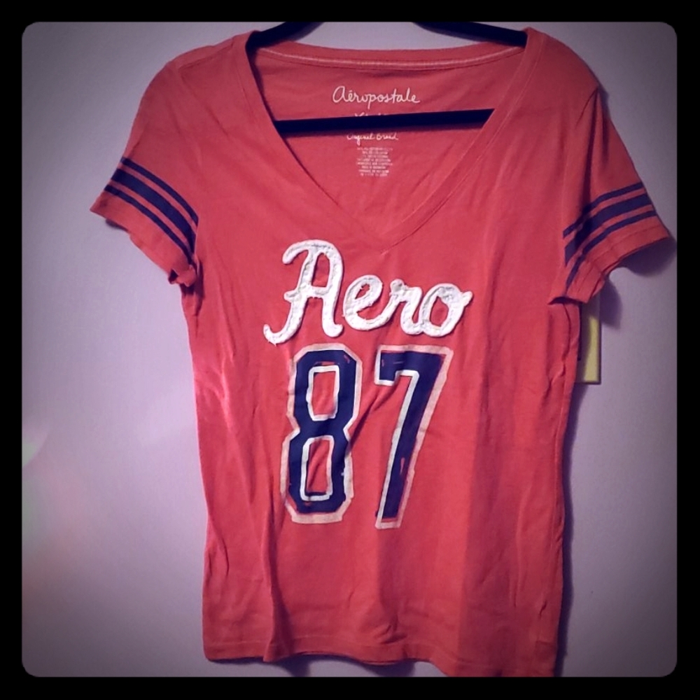 Aeropostale Pink and Purple Top Size X Large